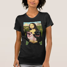 Pugs (Fawn + Blk) - Mona Lisa T Shirts