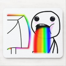 Pukes Rainbows Mousepads