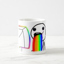 Pukes Rainbows Mugs