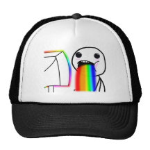 Pukes Rainbows Trucker Hat