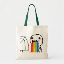 Puking Rainbows Canvas Bags