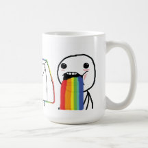 Puking Rainbows Coffee Mugs