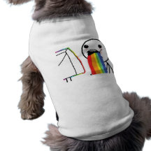 Puking Rainbows Dog Tee Shirt