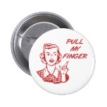 Pull My Finger Retro Housewife Red Pins
