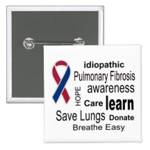 Pulmonary Fibrosis Awareness Button