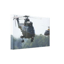 Puma helicopter gallery wrapped canvas