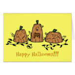 Pumkins "Happy Halloween" Card (Blank Inside)