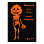 Pumpkin carving Halloween Invitations