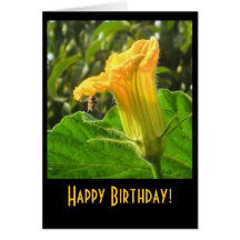 Pumpkin Flower Birthday Card