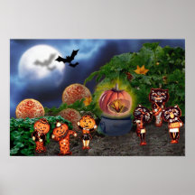 Pumpkin Party in the Pizza Patch Poster