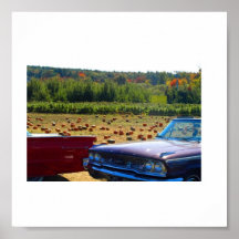 Pumpkin patch and old cars posters