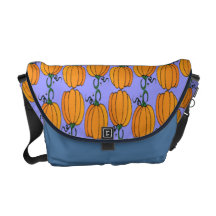 Pumpkin Pattern Rickshaw Messenger Bag