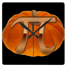 Pumpkin Pi Funny Math-lover's Wall Clock