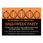 Pumpkin Silhouette Halloween Invitations invitations