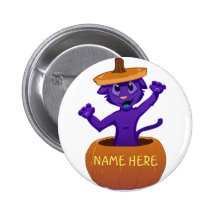 Pumpkin Surprise (white) Pinback Button