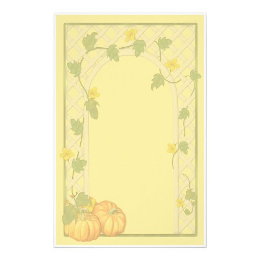 Pumpkin Trellis - Muted Custom Stationery