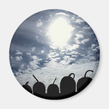 Pumpkins and the Sky Fridge Magnet