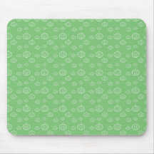 Pumpkins on green mouse pad