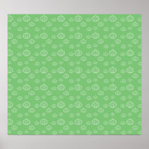 Pumpkins on green poster