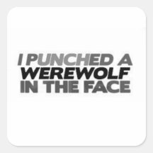 Punched A Werewolf Stickers
