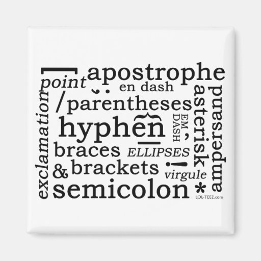 Punctuation Refrigerator Magnets