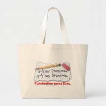 Punctuation Saves Lives Canvas Bags