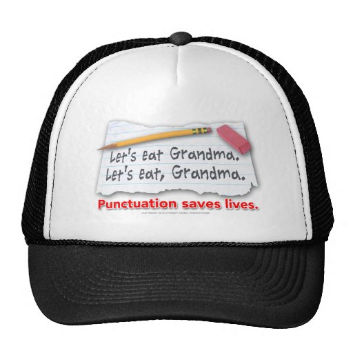 Punctuation Saves Lives Mesh Hats