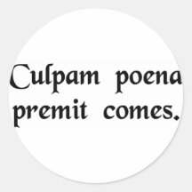 Punishment closely follows crime as its companion. sticker