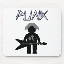 Punk Guitarist Minifig Mouse Pad