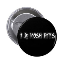 Punk Rock Mosh pit guys girls punk music slam pit Pinback Buttons