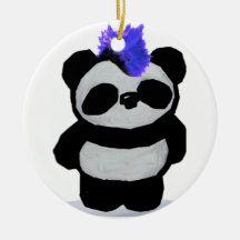 Punk Rock Panda Ornament