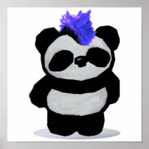 Punk Rock Panda Poster