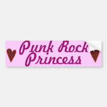 "Punk Rock Princess" Bumper Sticker