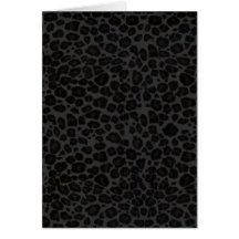 Punky Black Leopard Print Card