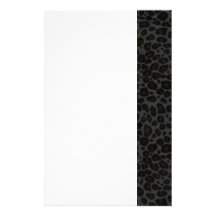 Punky Black Leopard Print Stationery Design