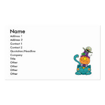 Punpkin monster cat business cards