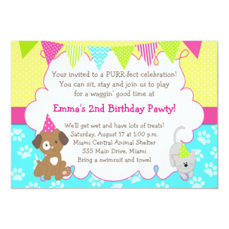 Puppy Birthday Invitation Template