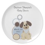Puppy Baby Shower Signature Plate