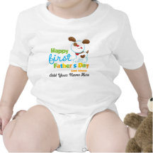 Puppy Dog Happy First Father's Day Bodysuits
