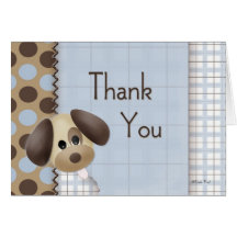 Puppy Dog Thank You Card