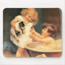Puppy Taking a Bath Mousemats