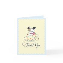 Puppy Teacup  |  Retro Thank You Card