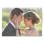 Pure Elegance Wedding Thank You Card - Black