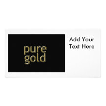 "Pure Gold" Saying Photo Card Template