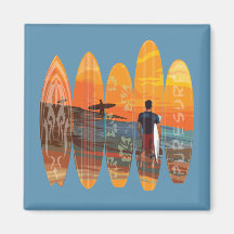 Pure Surfing Refrigerator Magnet