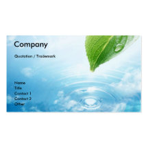 Pure Water business card template