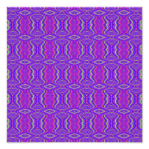 Purple 60's Retro Fractal Pattern Photo Print