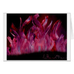 Purple and black flames in Spray Paint Greeting Cards