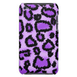 Purple and Black Leopard Print Pattern. iPod Touch Cases