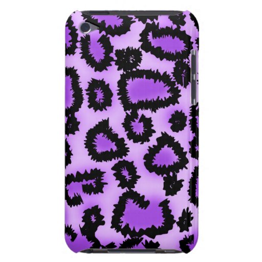 Purple and Black Leopard Print Pattern. iPod Touch Cases